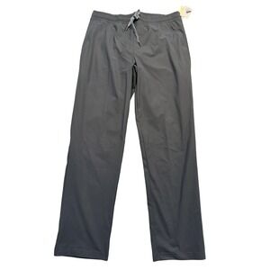 All In Motion Pants Mens Medium Gray 360 Lifestyle Woven Track Pull-On Athletic‎
